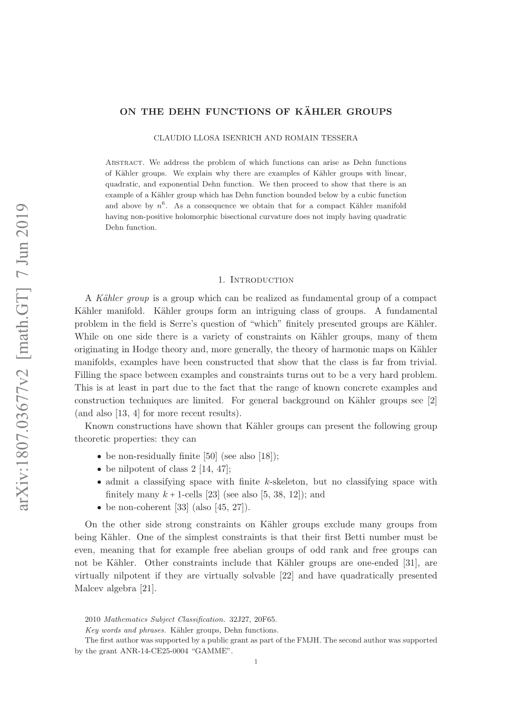 On the Dehn Functions of K\" Ahler Groups