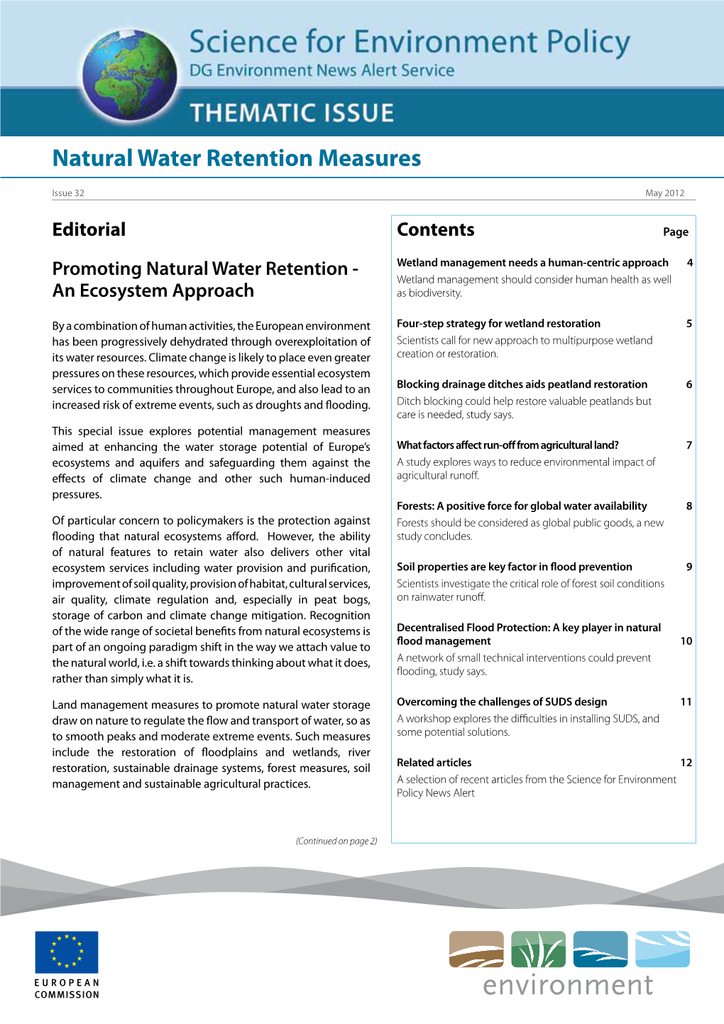 Natural Water Retention Measures