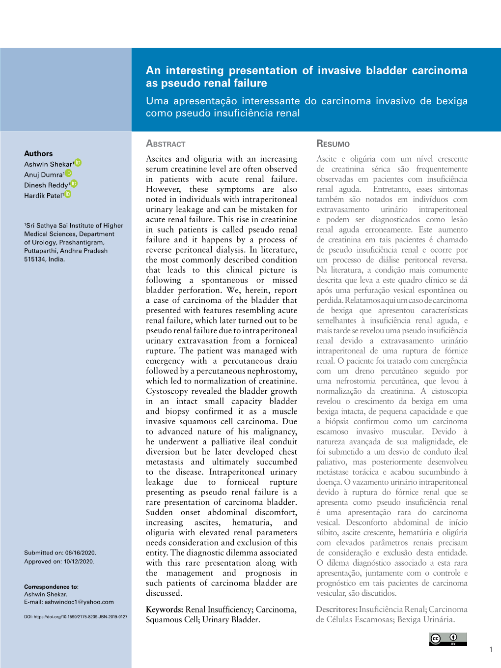 An Interesting Presentation of Invasive Bladder Carcinoma As Pseudo