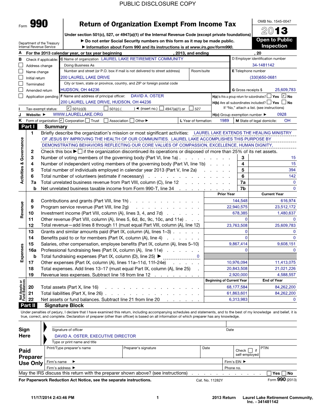 Return of Organization Exempt from Income