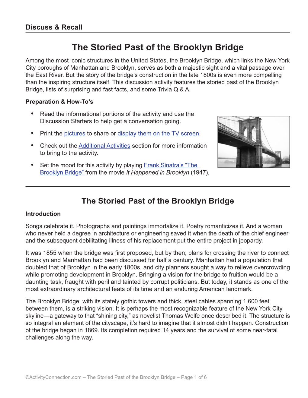 The Storied Past of the Brooklyn Bridge