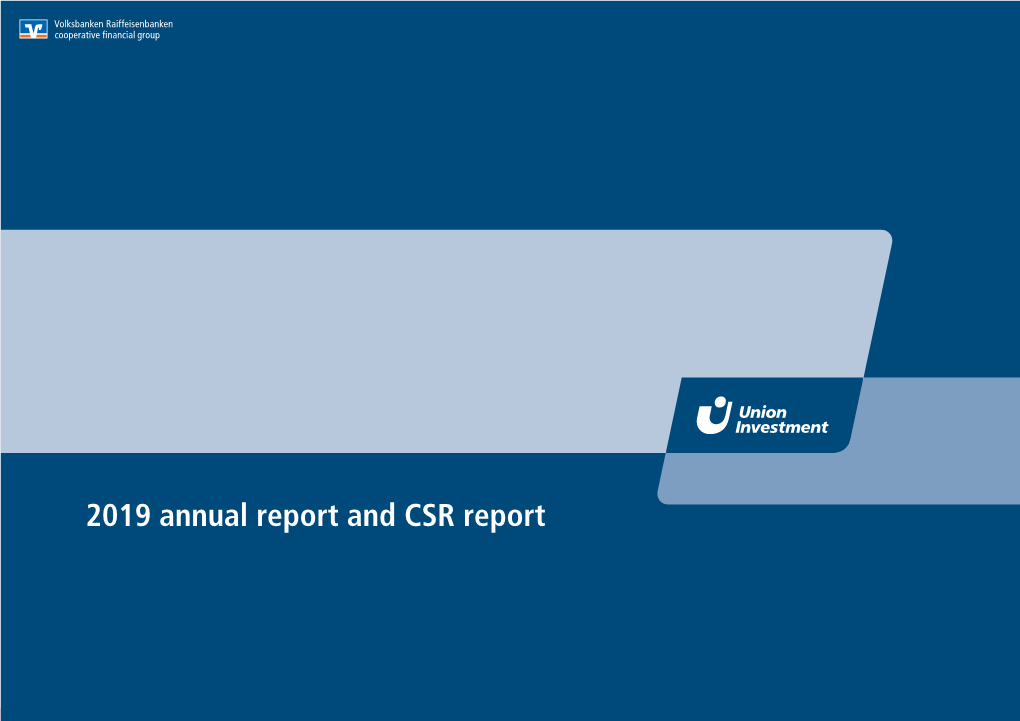 2019 Annual Report and CSR Report