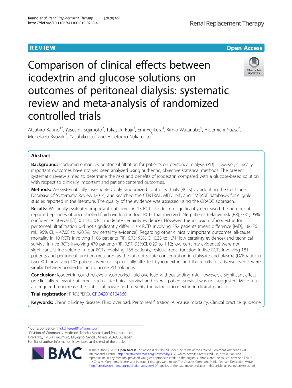 Comparison of Clinical Effects Between