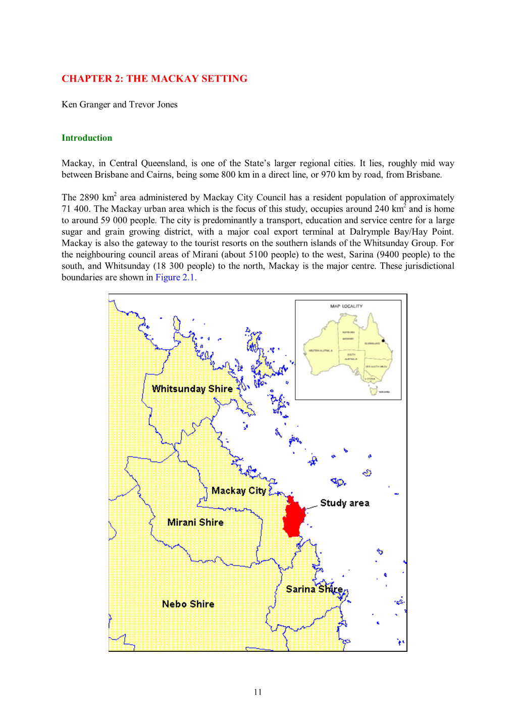 Chapter 2: the Mackay Setting