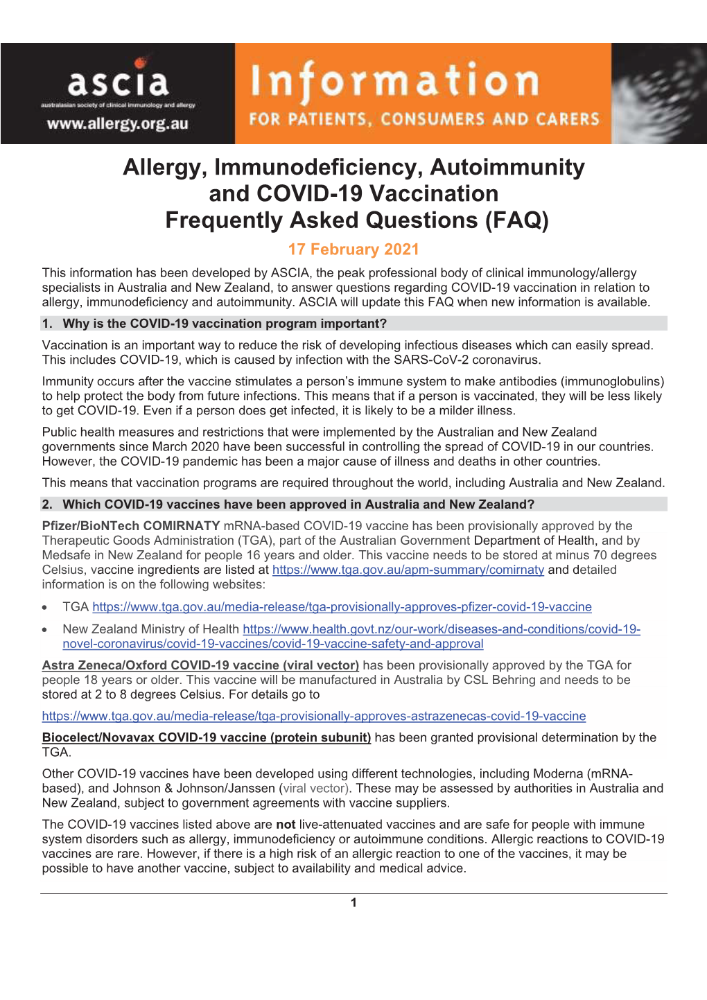 2 Allergy, Immunodeficiency, Autoimmunity and COVID-19