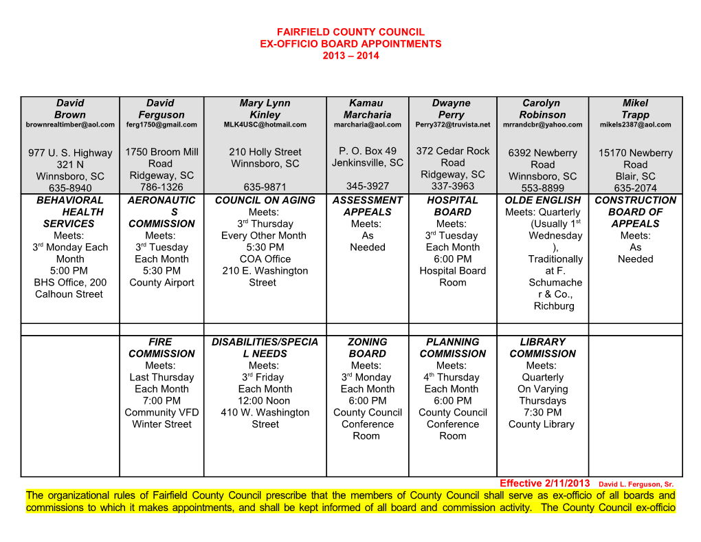 Fairfield County Council