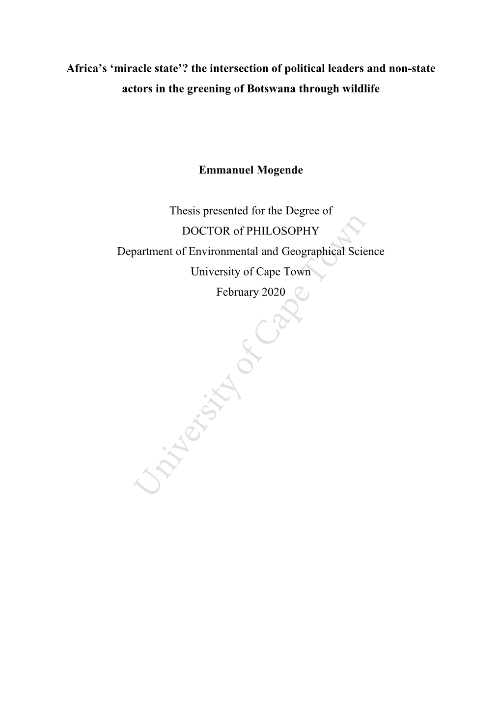 Thesis Sci 2020 Mogende Emmanuel.Pdf