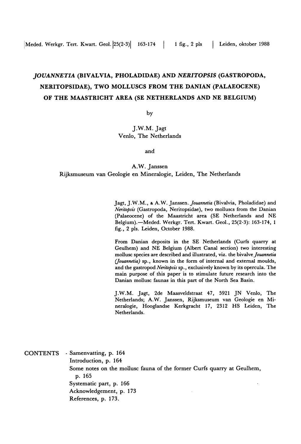 Bivalvia, Pholadidae) and Neritopsis (Gastropoda