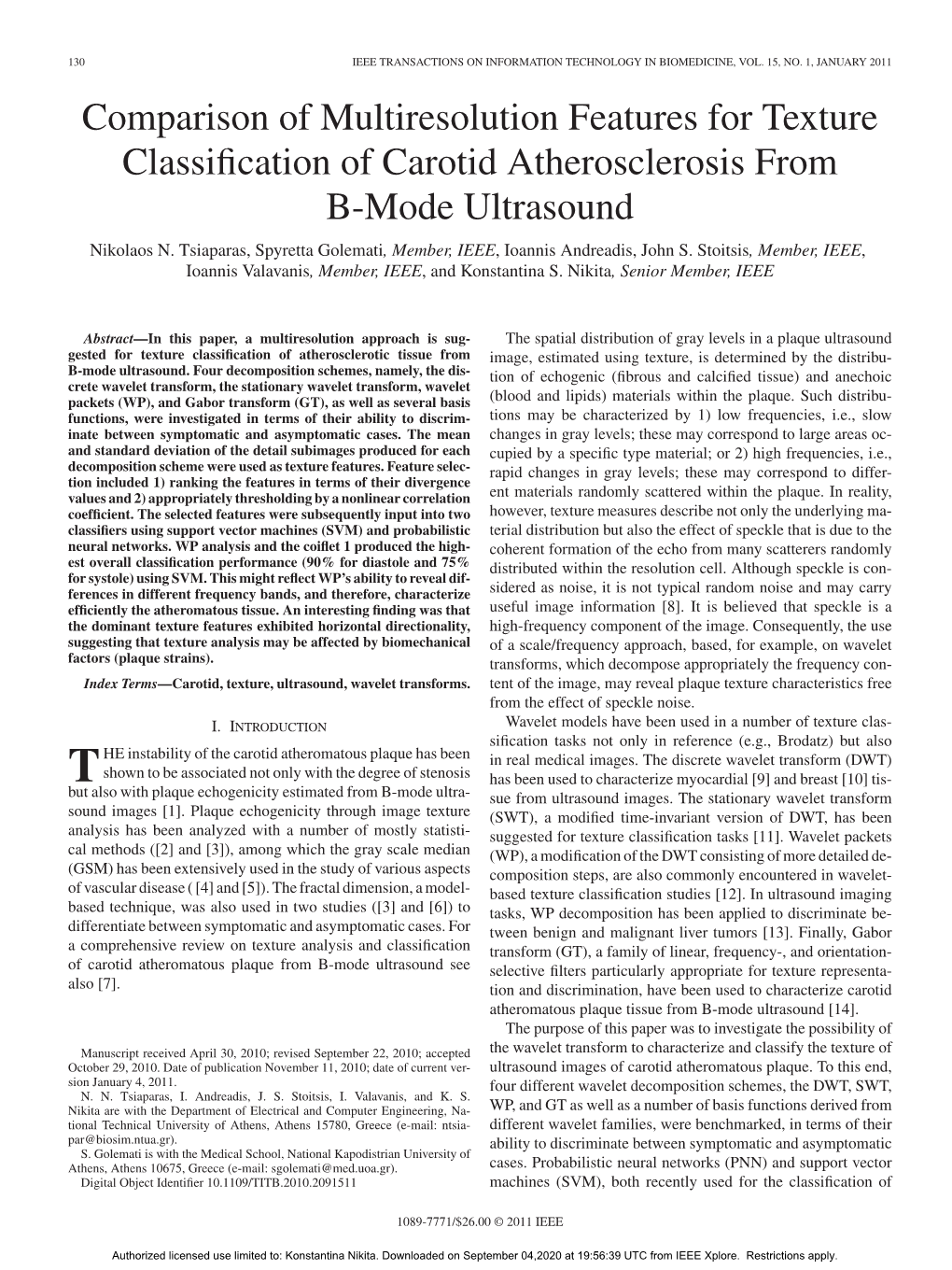 Comparison of Multiresolution Features for Texture Classification