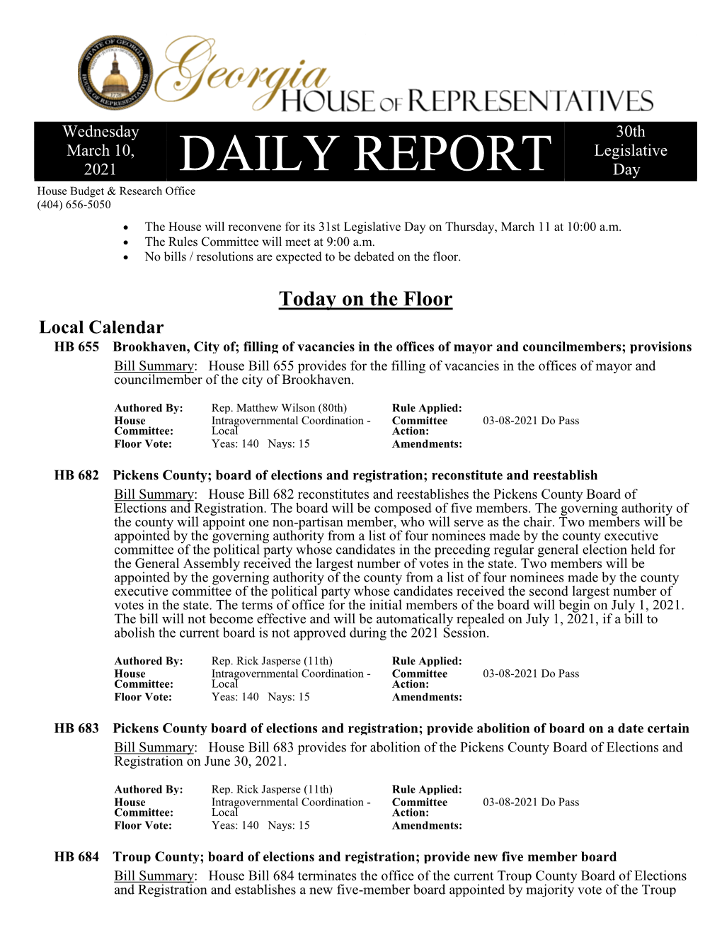 DAILY REPORT Day