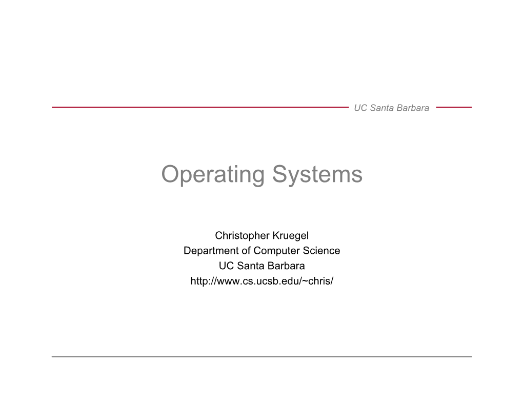 Operating Systems