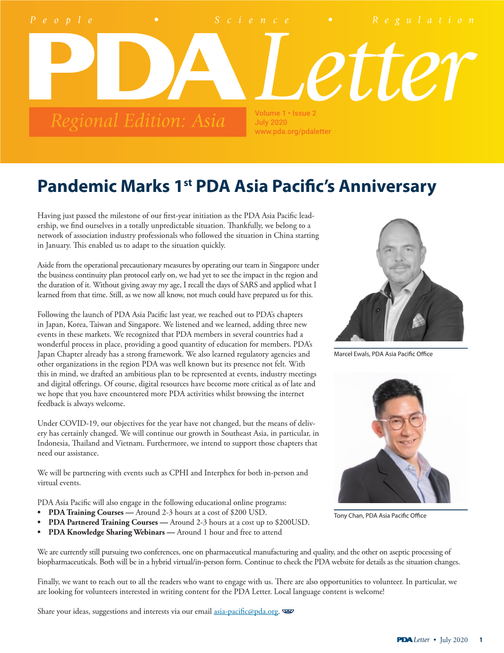 Pandemic Marks 1St PDA Asia Pacific's Anniversary
