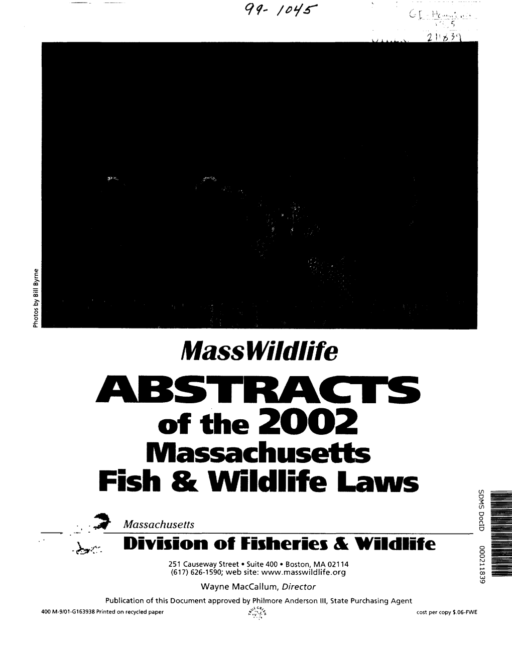 Masswildlife Abstracts of the 2002 Massachusetts Fish