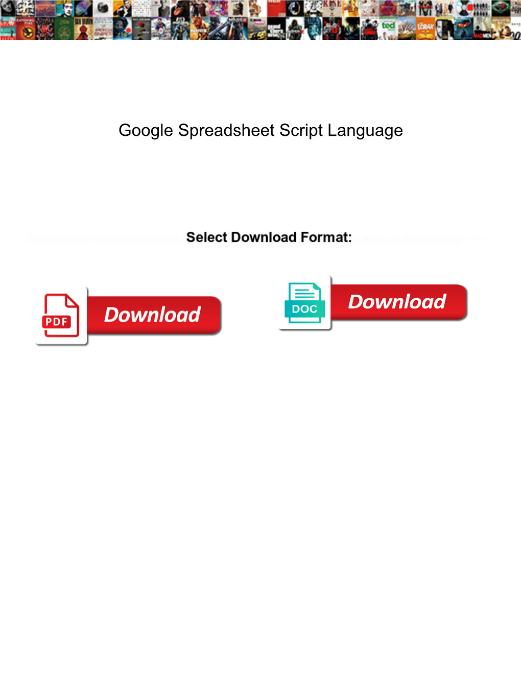 Google Spreadsheet Script Language