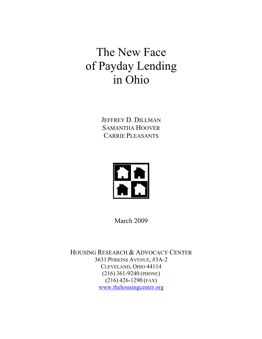 The New Face of Payday Lending in Ohio