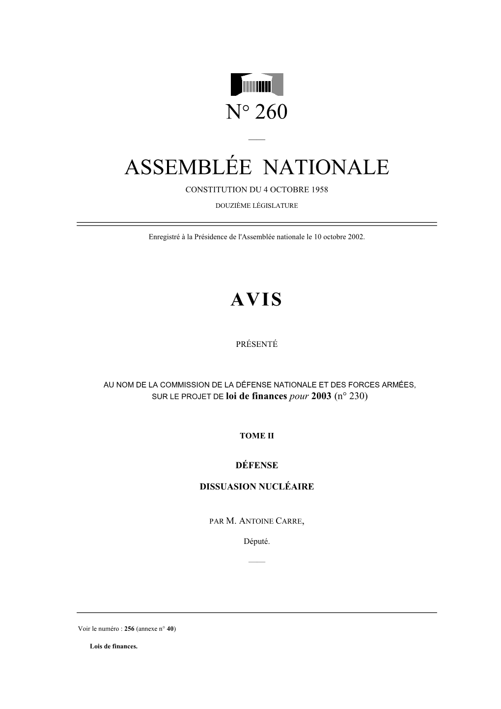 Assemblée Nationale Constitution Du 4 Octobre 1958