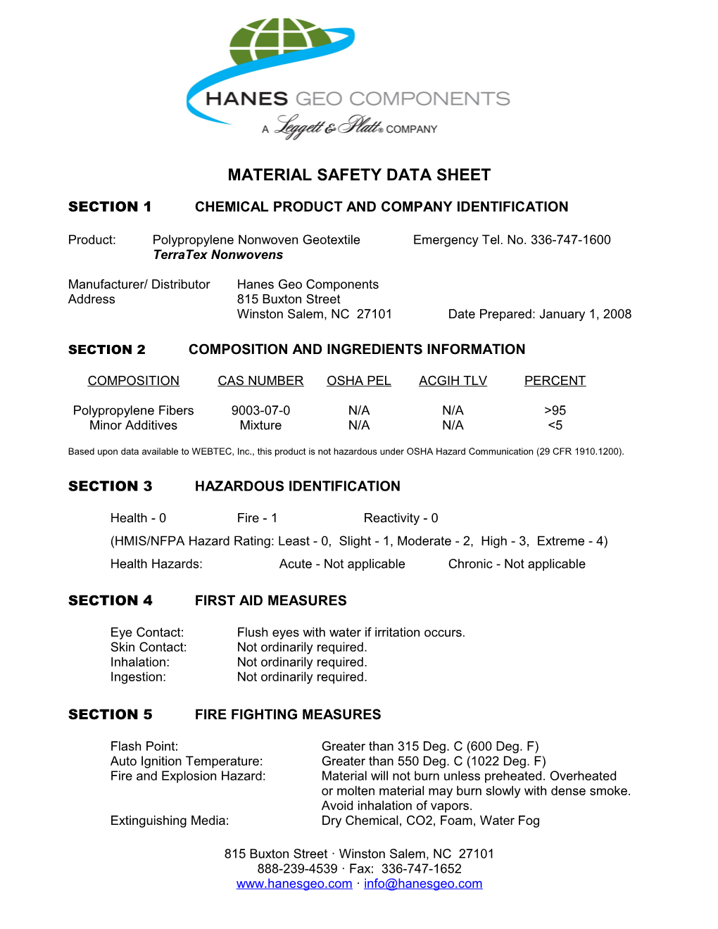 Material Safety Data Sheet s21