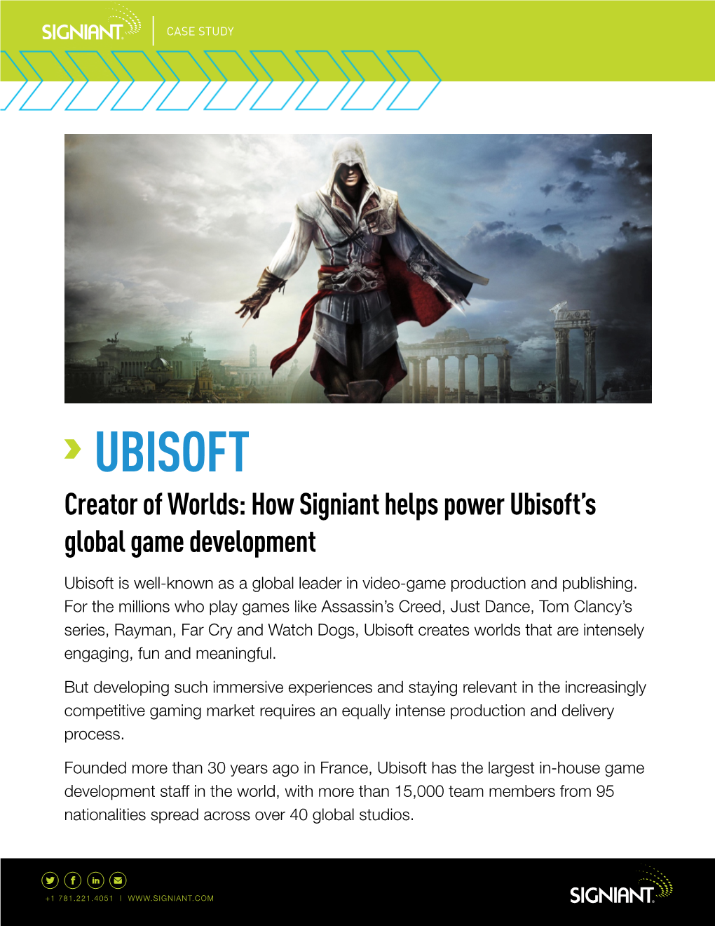 UBISOFT Creator of Worlds: How Signiant Helps Power Ubisoft’S Global Game Development