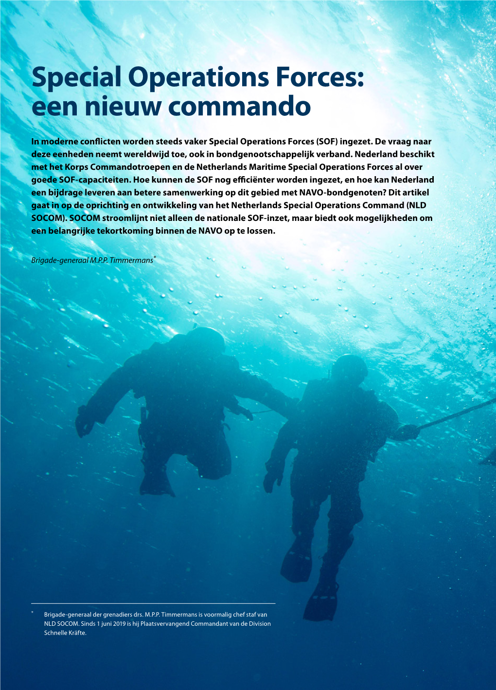 Special Operations Forces: Een Nieuw Commando