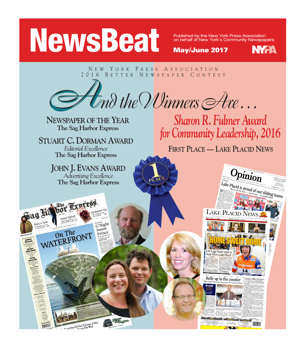 And the Winners Are … NEWSPAPER of the YEAR Sharon R