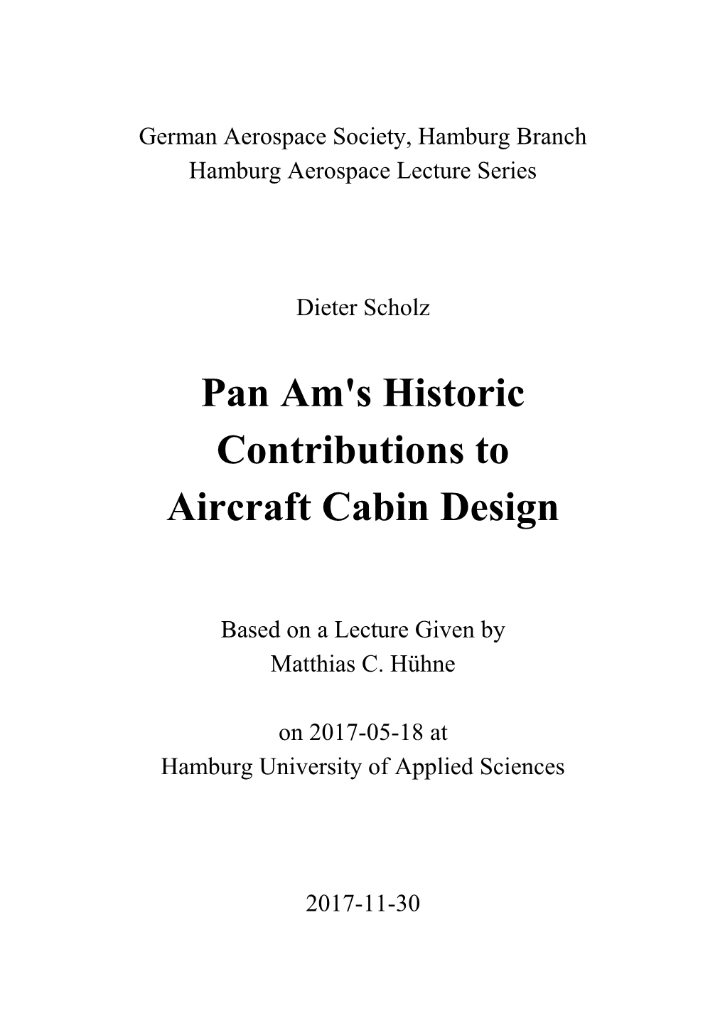 Pan Am's Historic Contributions to Aircraft Cabin Design