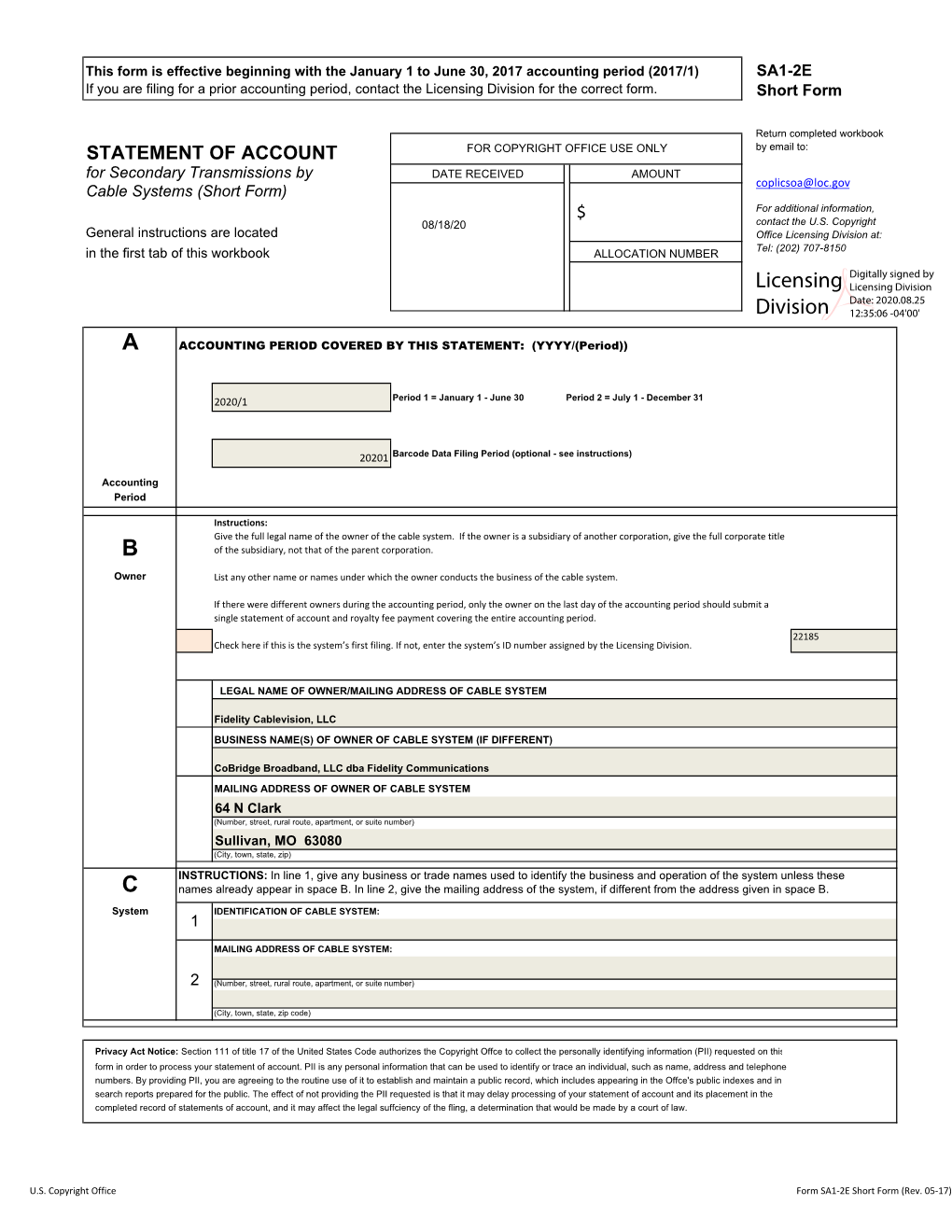 A C B Licensing Division