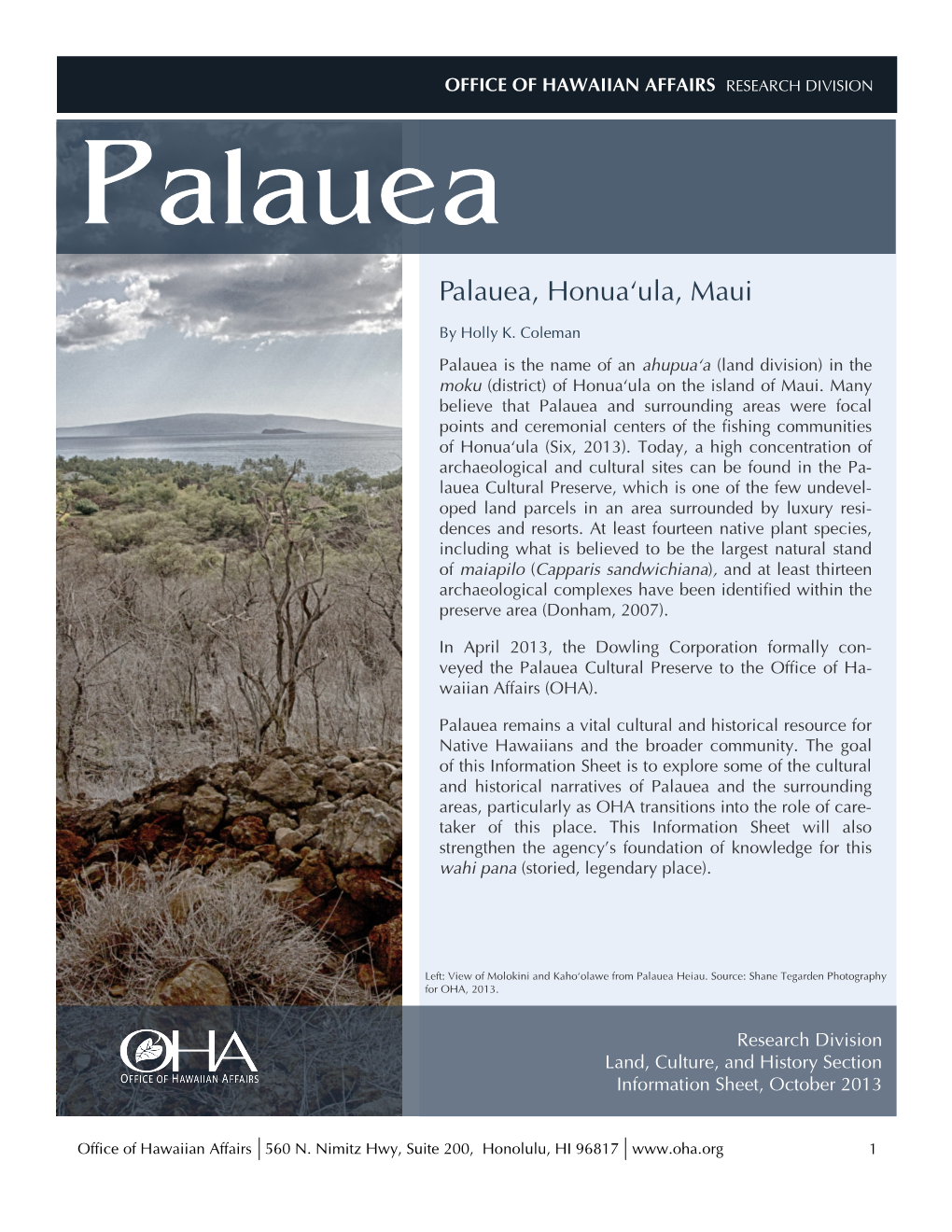 Palauea, Honua'ula, Maui