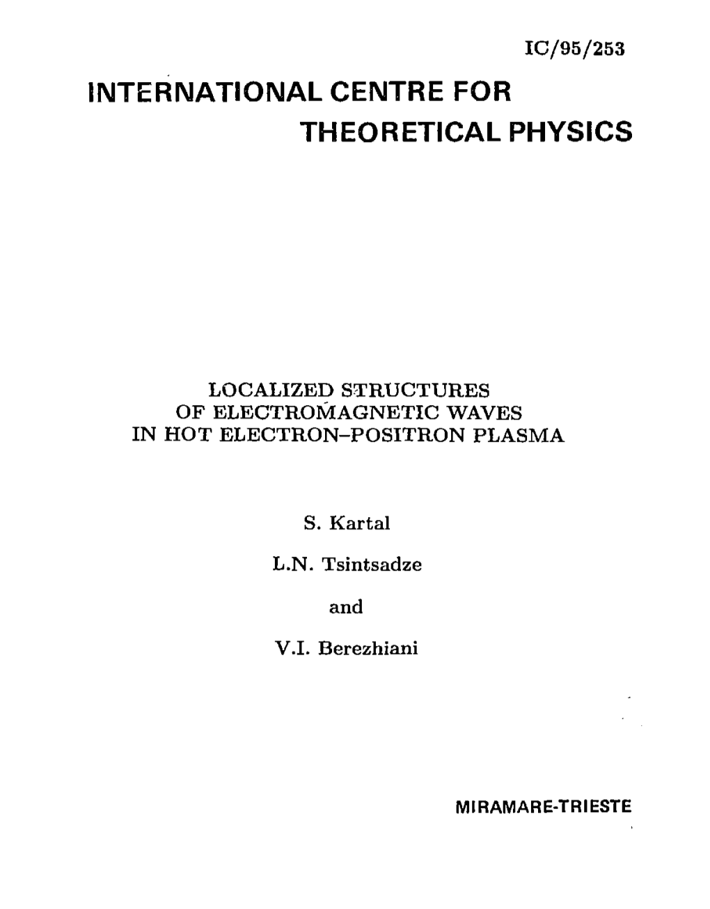 International Centre for Theoretical Physics