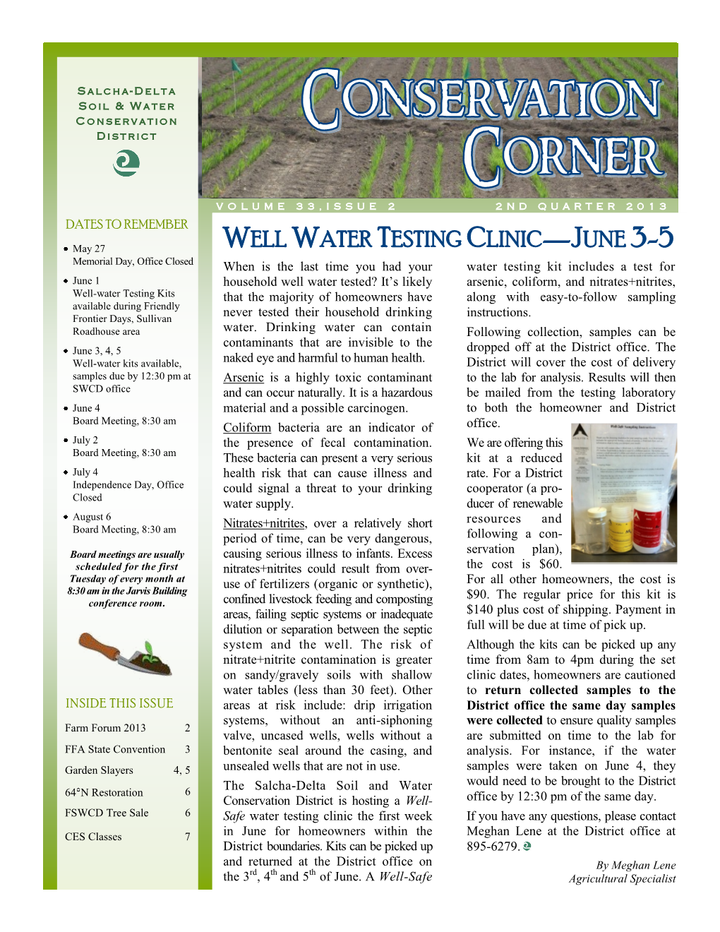 Well Water Testing Clinic—June