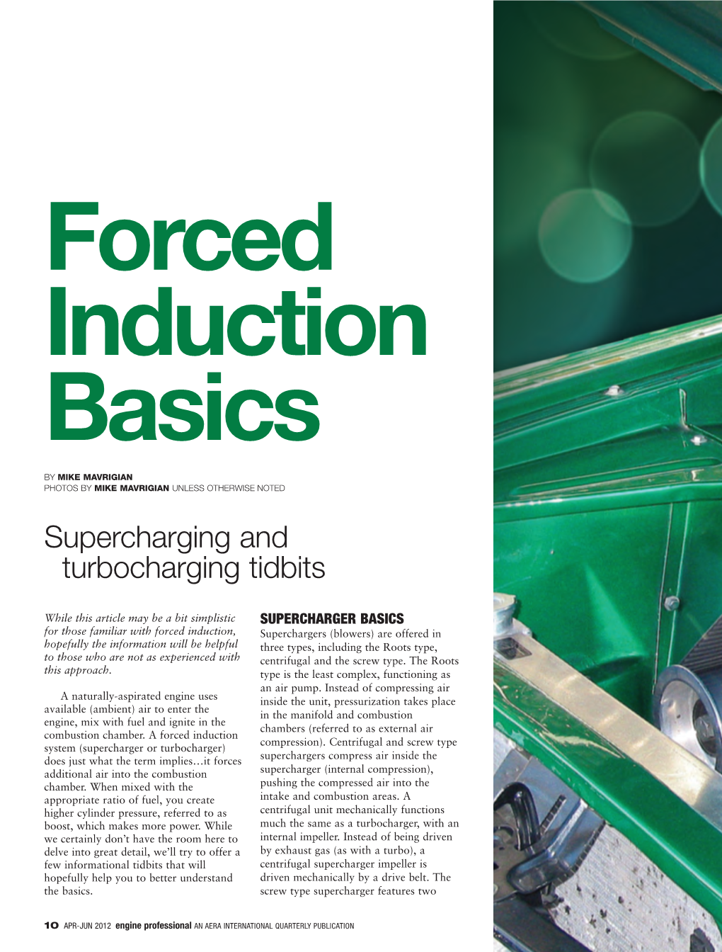 Forced Induction Basics, Supercharging & Turbocharging; Engine Professional