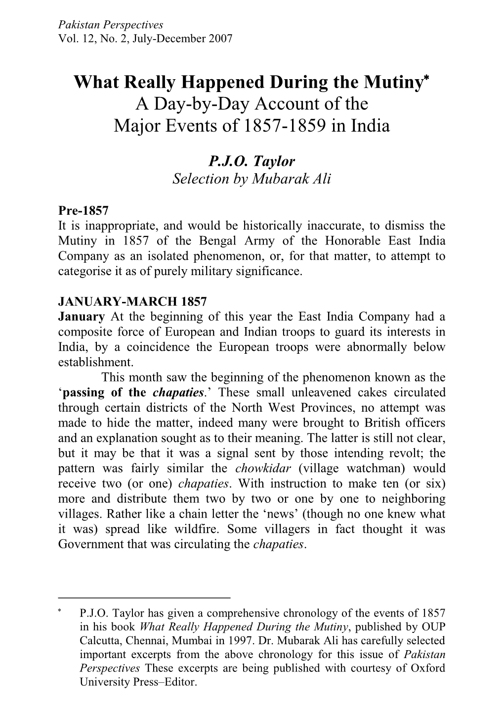 What Really Happened During the Mutiny a Day-By-Day Account of the Major Events of 1857-1859 in India