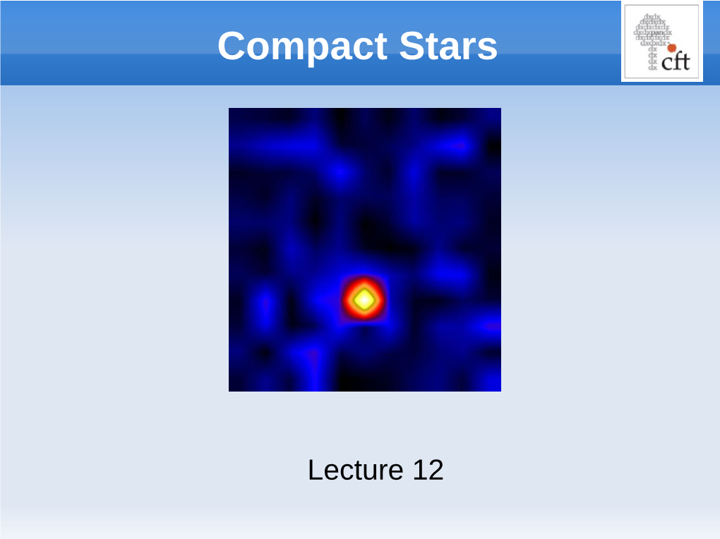 Compact Stars