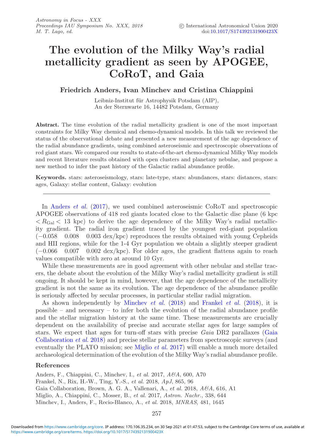 The Evolution of the Milky Way's Radial Metallicity Gradient As Seen By