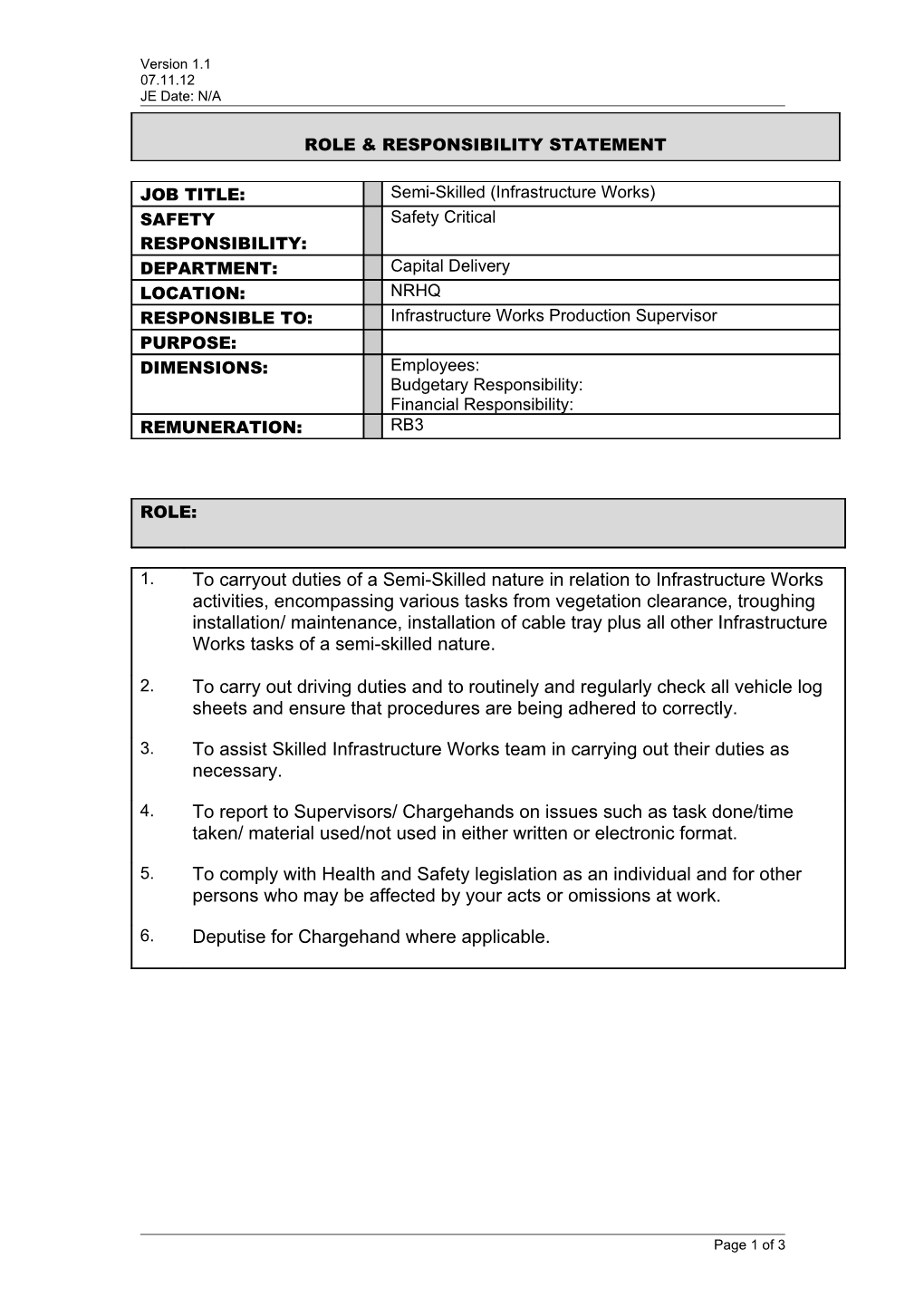 Role & Responsibility Statement s1