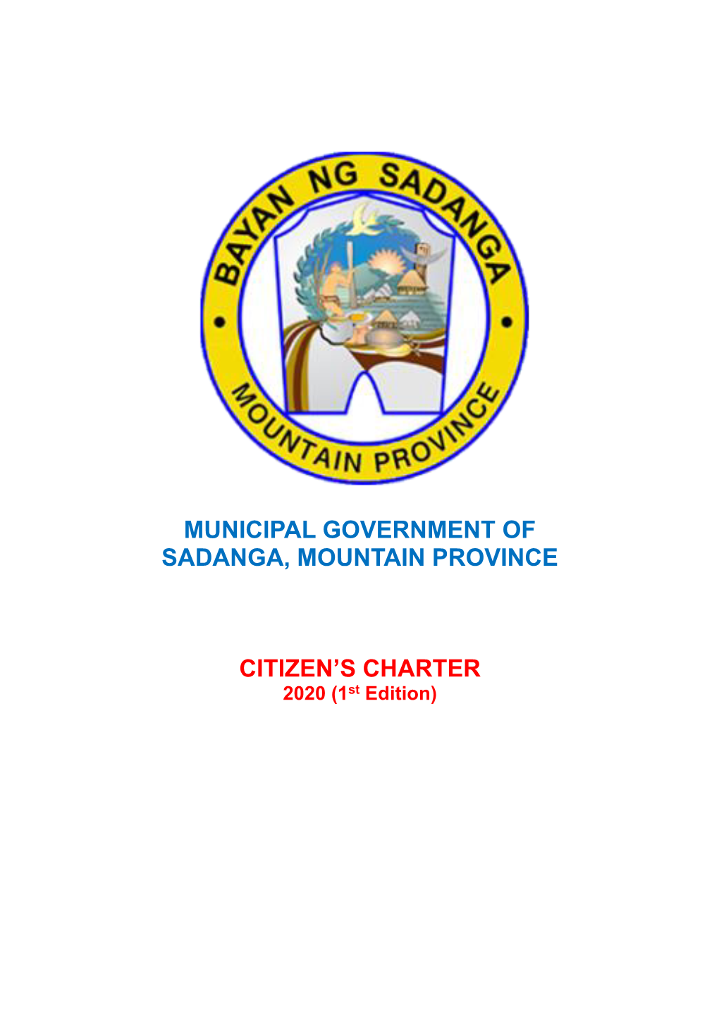 Municipal Government of Sadanga, Mountain Province