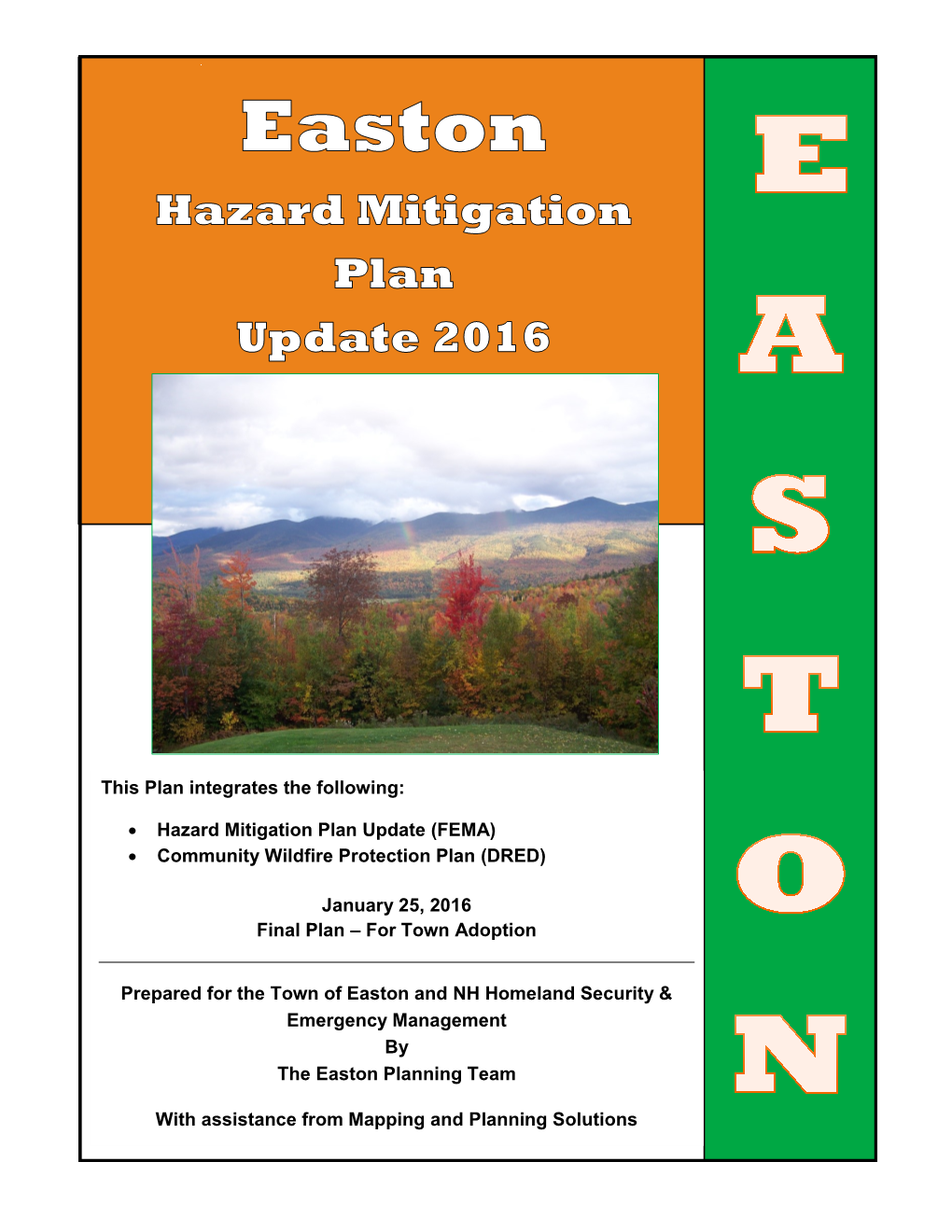 Easton Hazard Mitigation Plan Update 2016