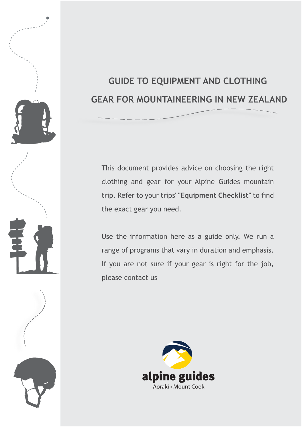 Guide to Equipment and Clothing