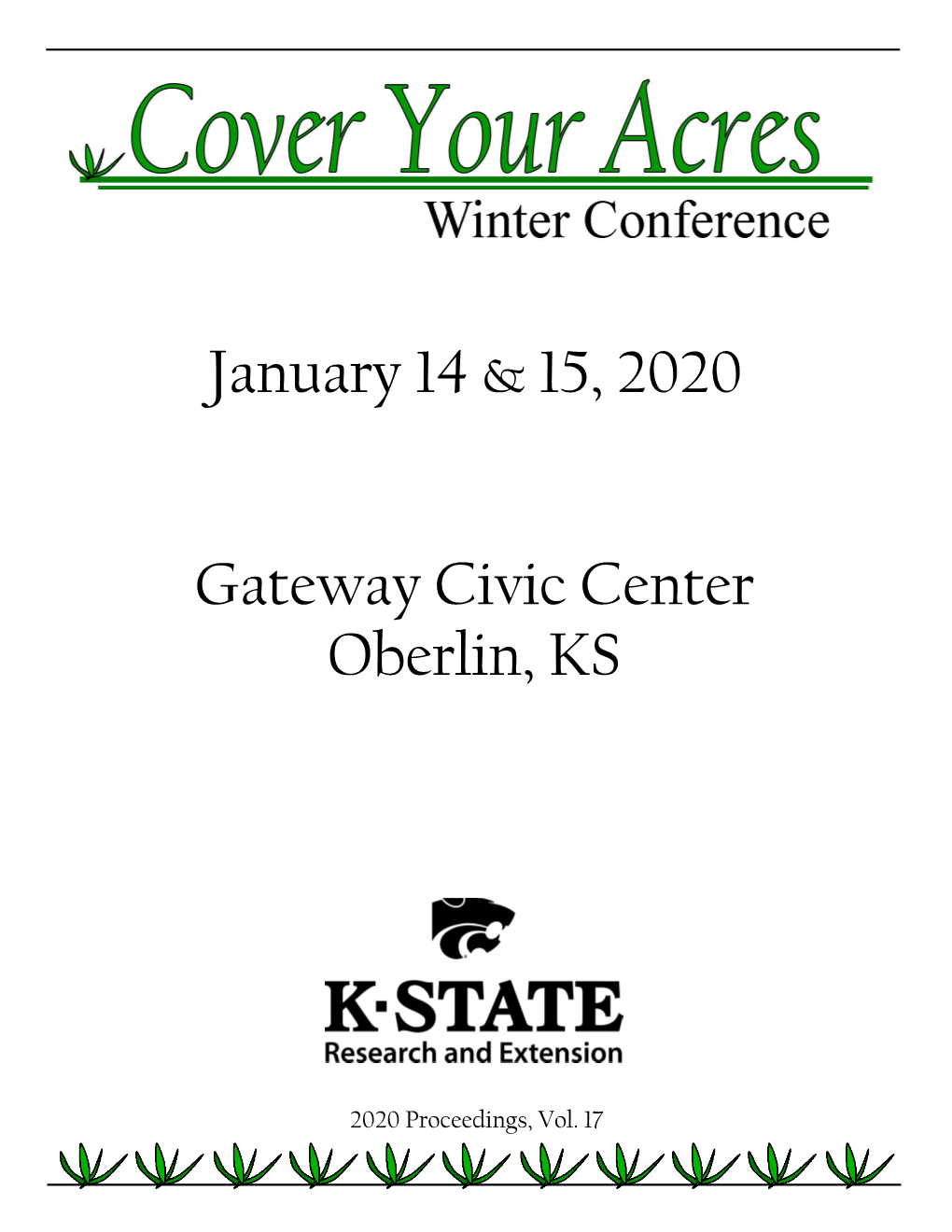 January 14 & 15, 2020 Gateway Civic Center Oberlin, KS