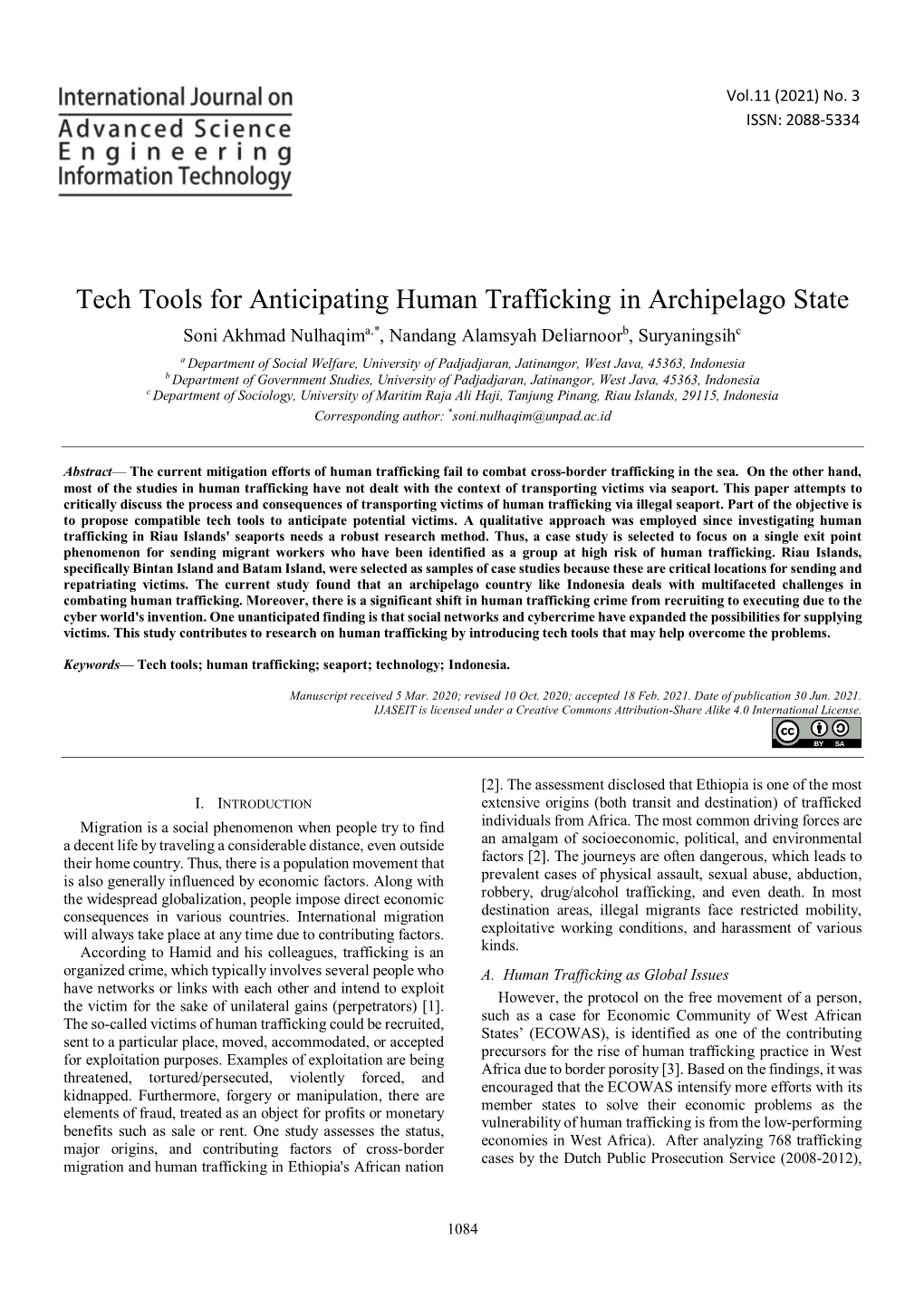 Tech Tools for Anticipating Human Trafficking In