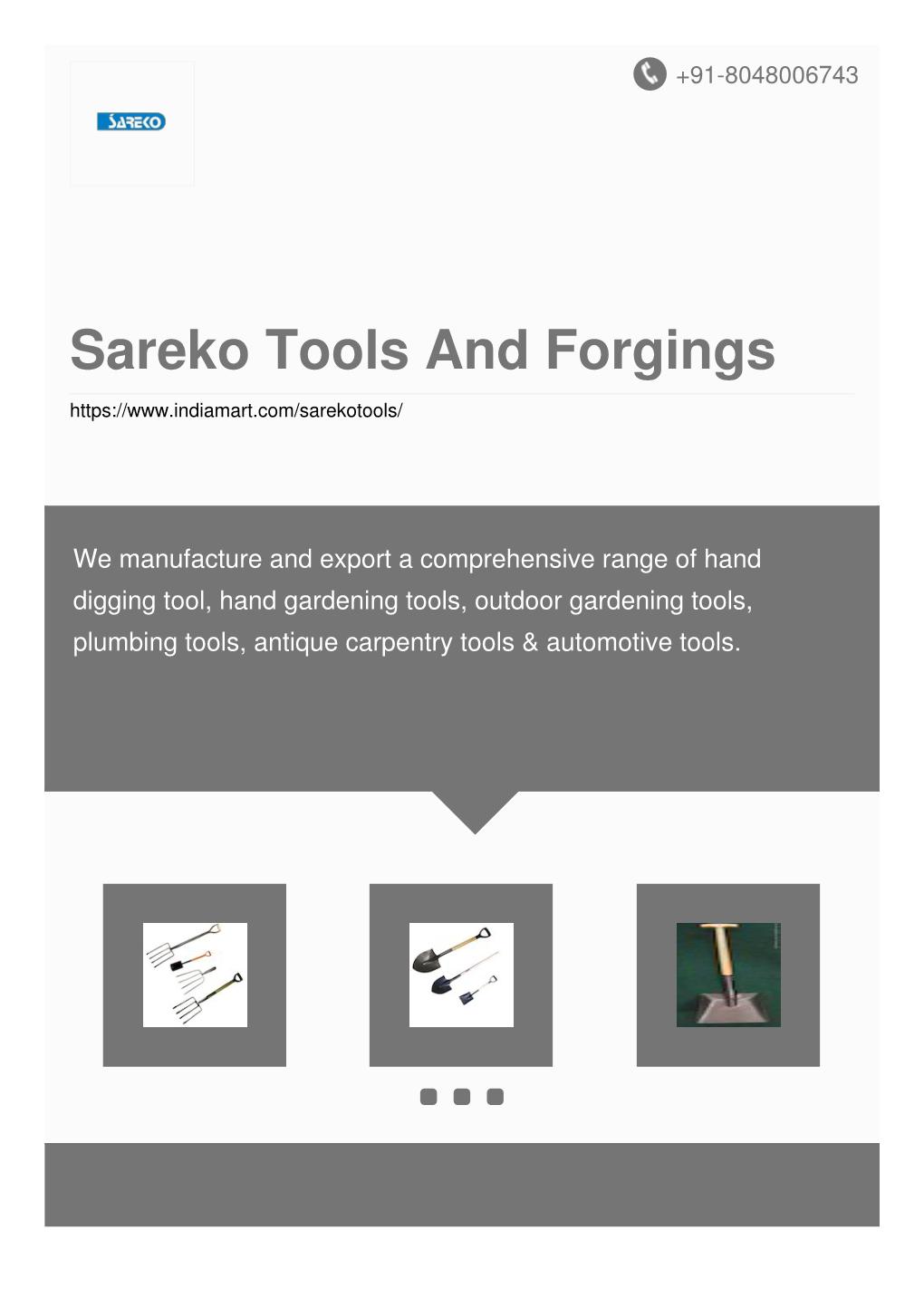 Sareko Tools and Forgings