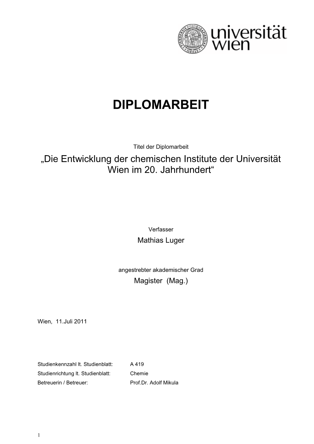 Diplomarbeit