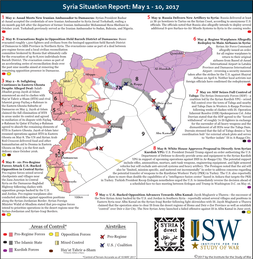 Syria Situation Report: May 1 - 10, 2017