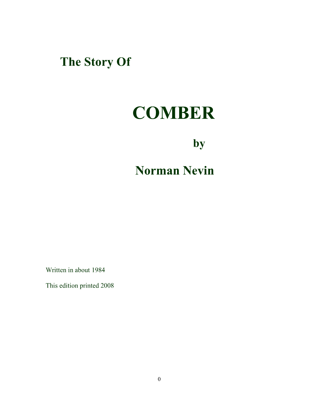 Comber Historical Society
