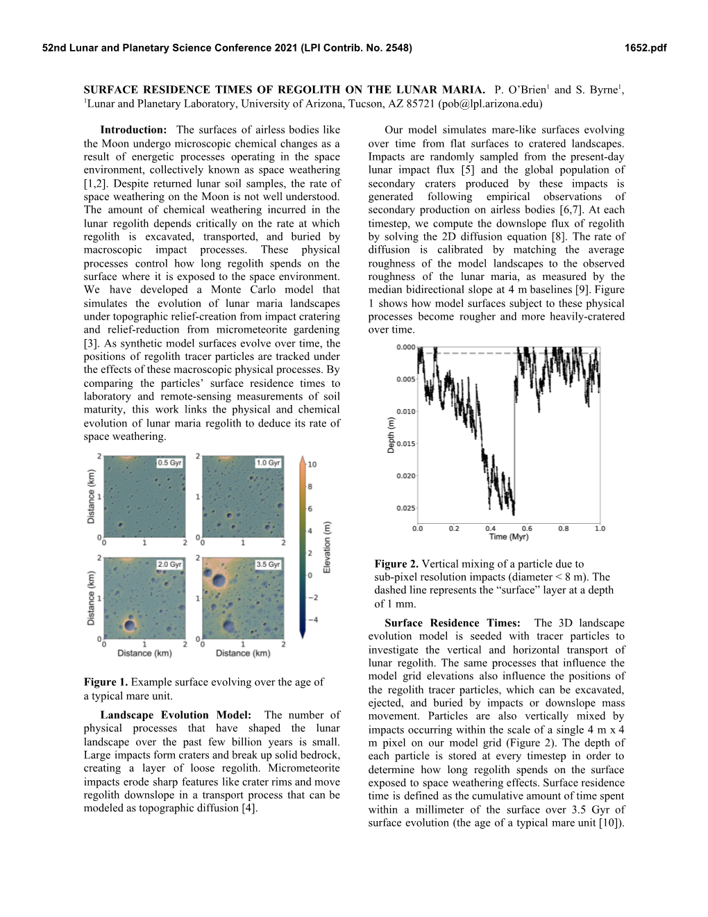 Surface Residence Times of Regolith on the Lunar Maria