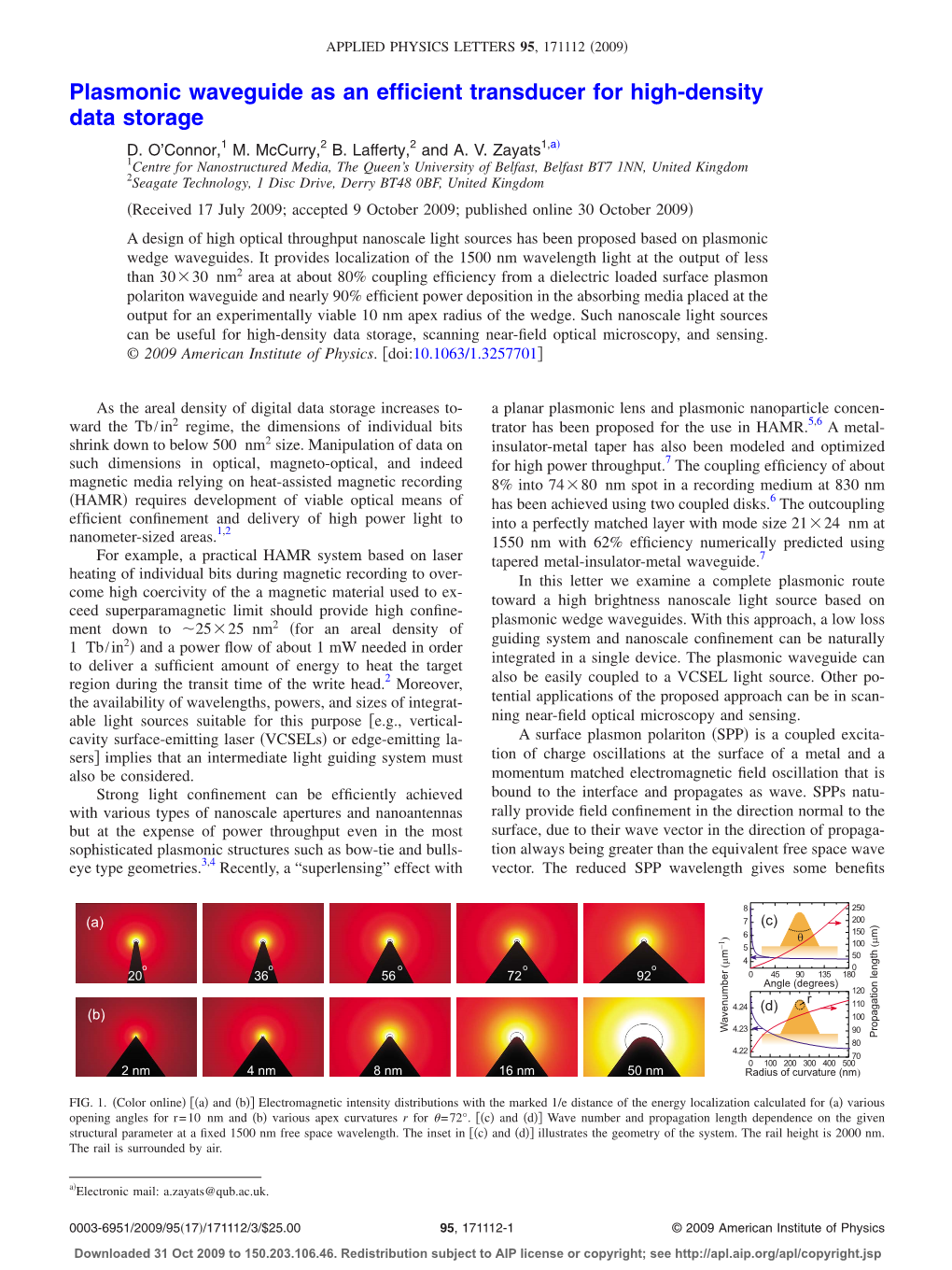 Plasmonic Waveguide As an Efficient Transducer for High-Density Data