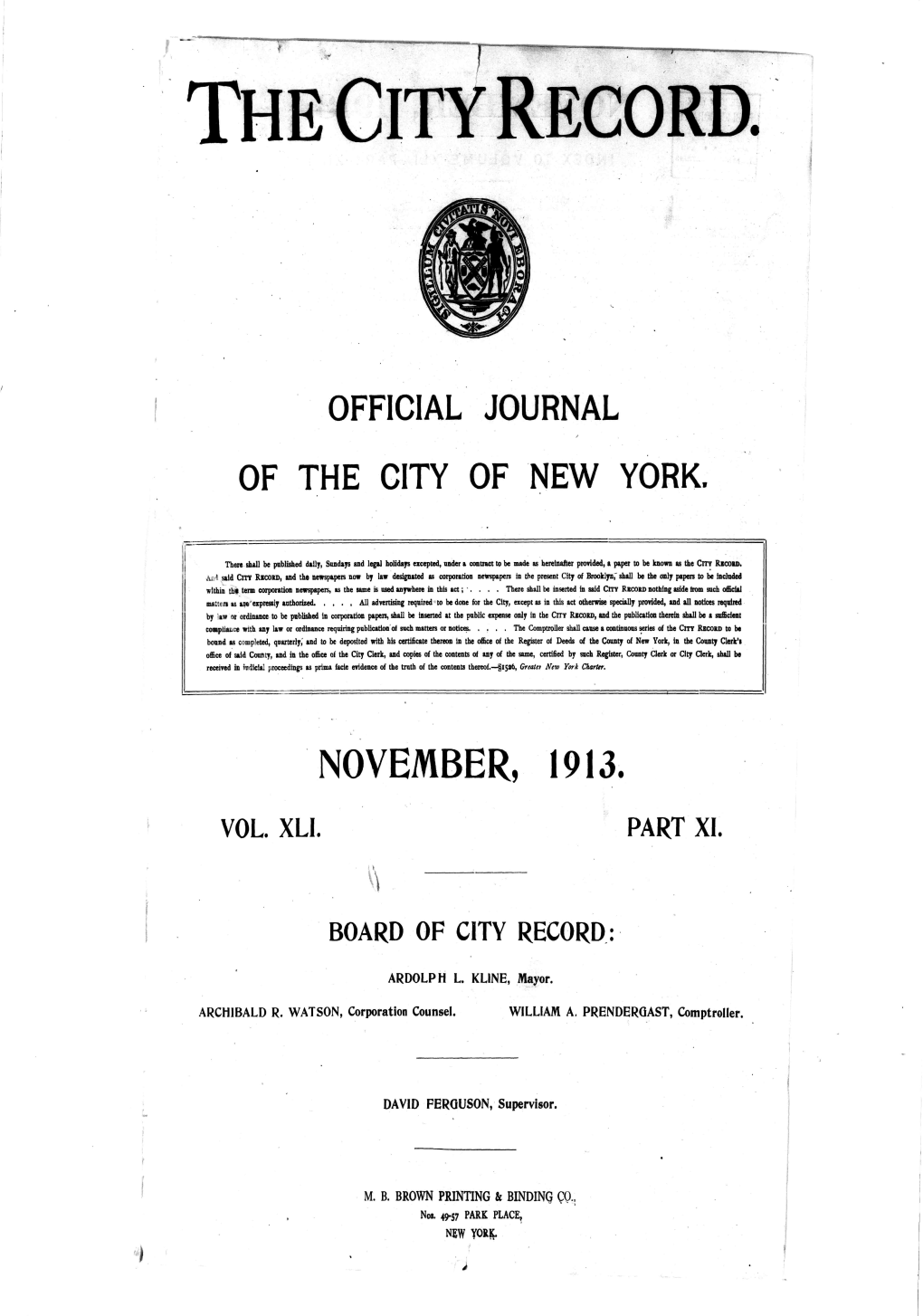 November, 1913