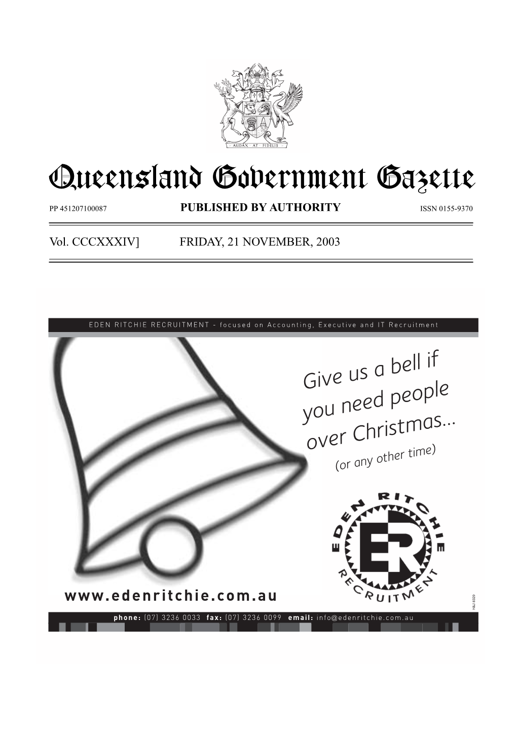 Queensland Government Gazette