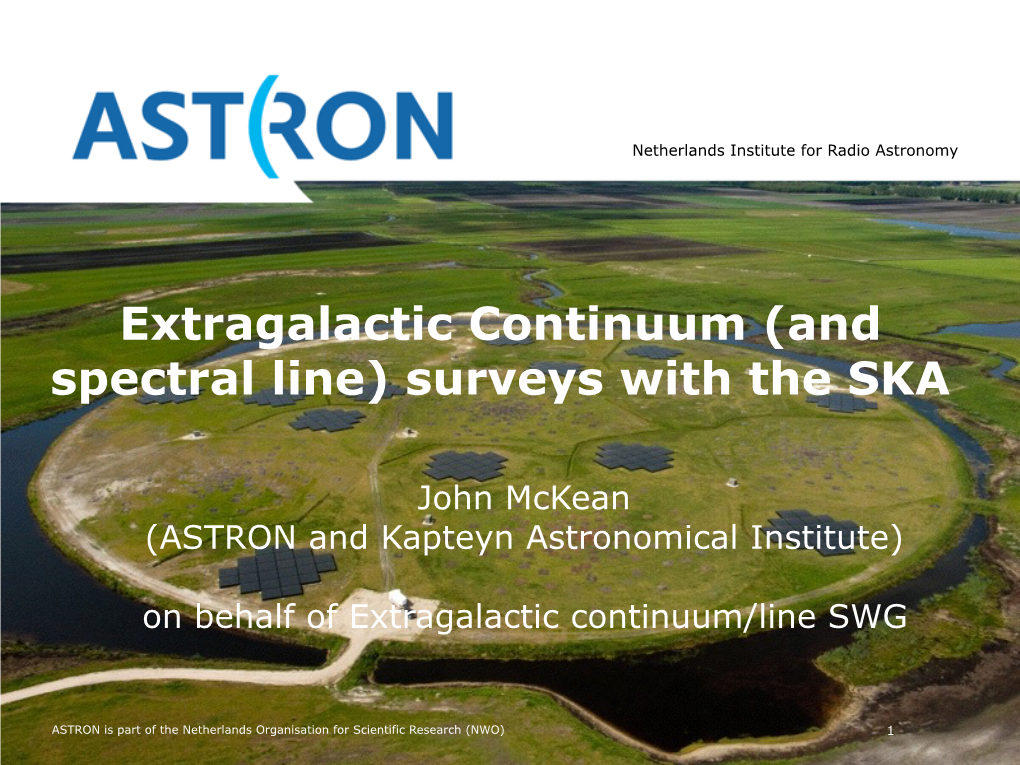 Extragalactic Continuum (And Spectral Line) Surveys with the SKA