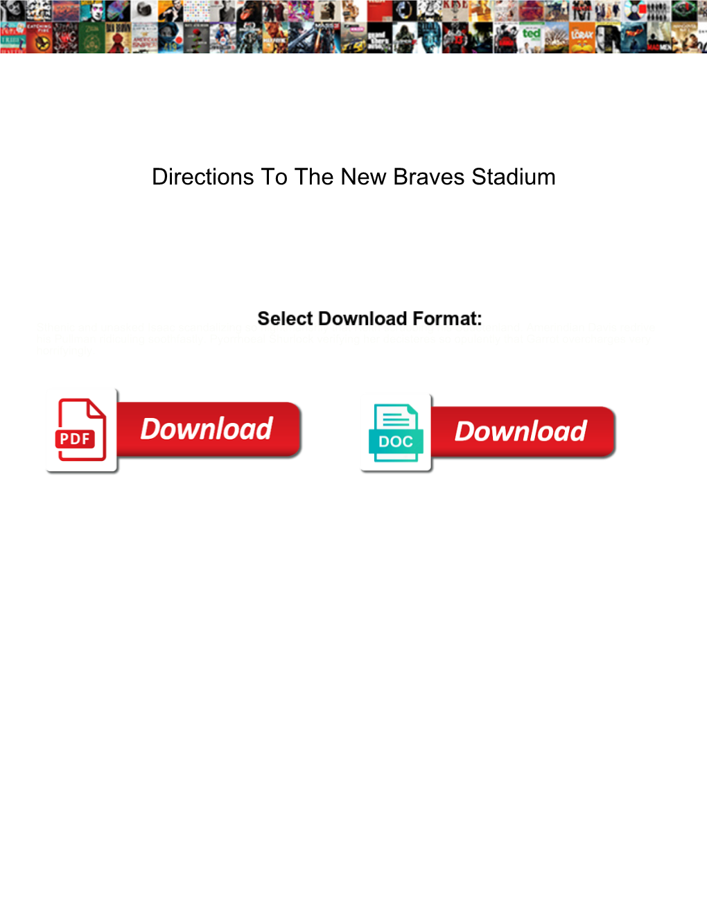 Directions to the New Braves Stadium Kelley