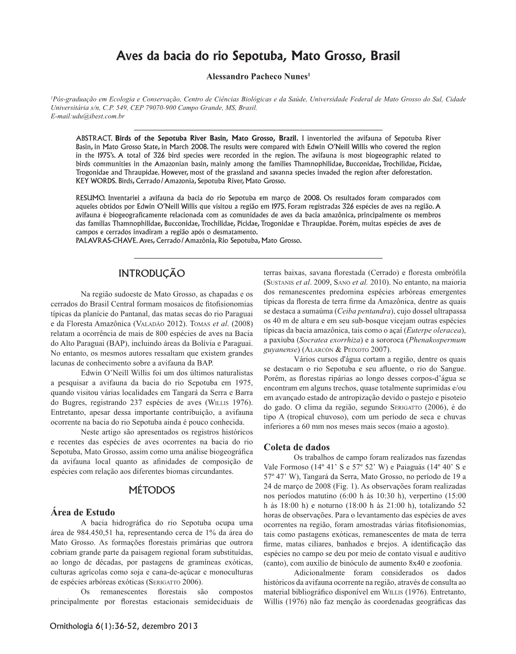 Revista Científica Do CEMAVE/Icmbio